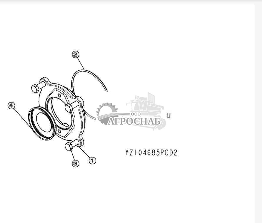 ГРУППА YZ105402, ПЕРЕХОДНИК НАСОСА 